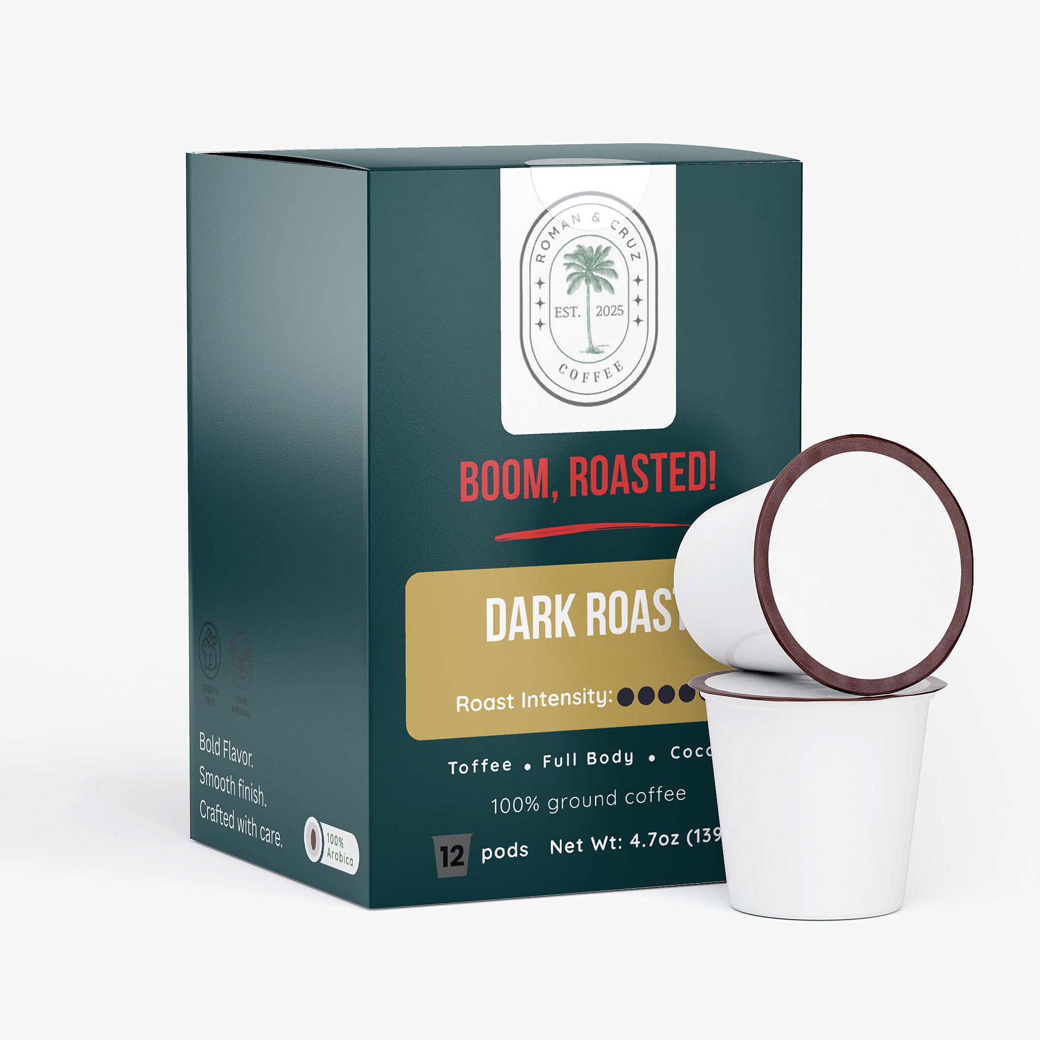 Boom, Roasted! Coffee Pods (Dark Roast)